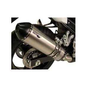 Micron Suzuki GSF650 07->, slip-on system med oval lyddmper i titanium