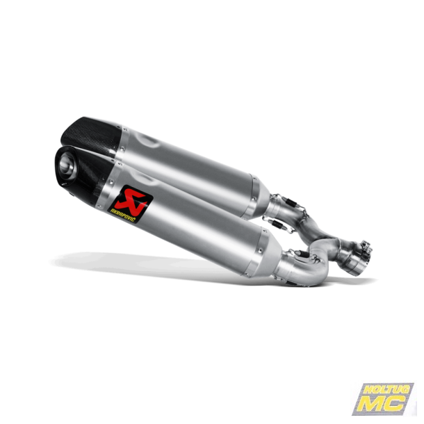 Akrapovic Aprilia SHIVER 750/GT 08-09 Slip-On Line ovale lyddmpere i titanium (EC godkendt)