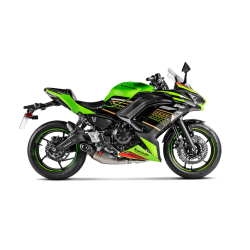 Akrapovic Kawasaki Ninja 650 17-20 Racing Line 2/1 hexagonal lyddmper i titanium (ECE godkendt)