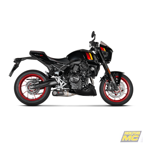 Akrapovic Suzuki GSX-8T / 8TT 25-> Racing Line 2/1, underliggende lyddmper i rustfri (ECE-godkendt)