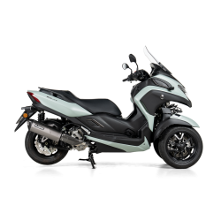 Akrapovic Yamaha Tricity 25-> Slip-on Line oval lyddmper i rustfri/carbon (ECE godkendt)