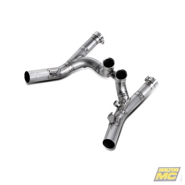 Akrapovic Yamaha VMAX 09-16 mellemr�r/collector i titanium til afmontering af katalysator