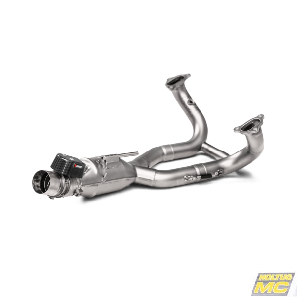Akrapovic BMW R1250R 19-> forr�r 2/1 titanium kombineres med slip-on system (ECE godkendt)