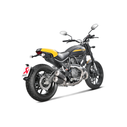 Akrapovic Ducati Scrambler Caf� 17-20 forr�r i titanium til brug i kombination med slip-on system