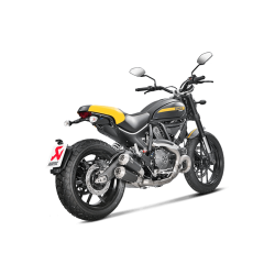 Akrapovic Ducati Scrambler Caf 17-20 forrr i titanium til brug i kombination med slip-on system