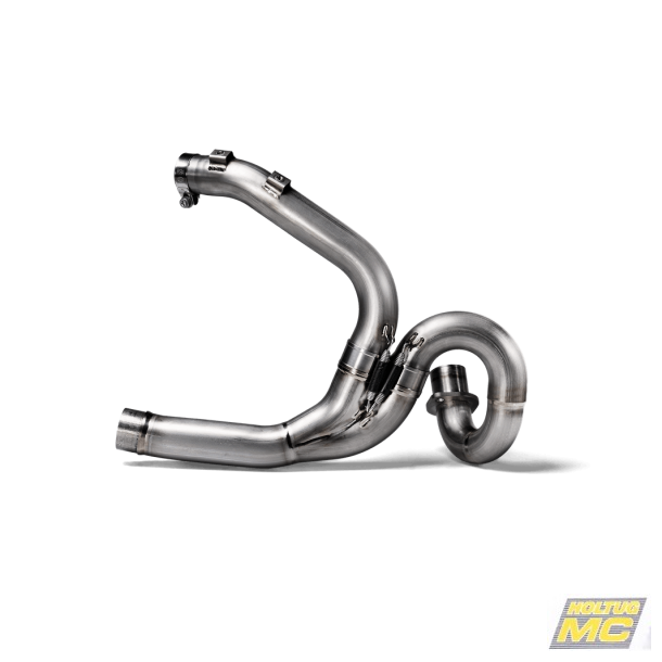 Akrapovic Ducati Scrambler 800 21-22 forrr i titanium til brug med Slip-On Line