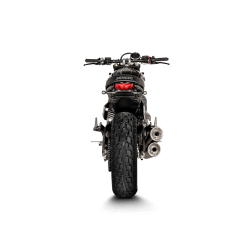 Akrapovic Ducati Scrambler 800 21-22 forrr i titanium til brug med Slip-On Line