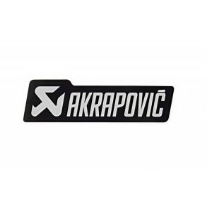 Akrapovic lydd�mperemblem i varmeresistent alufolie i sort/s�lv (150mm x 44mm)	