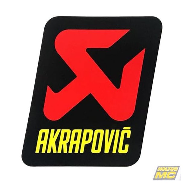 Akrapovic lydd�mper emblem firkantet varmeresistent i alufolie (90mm x 95mm)