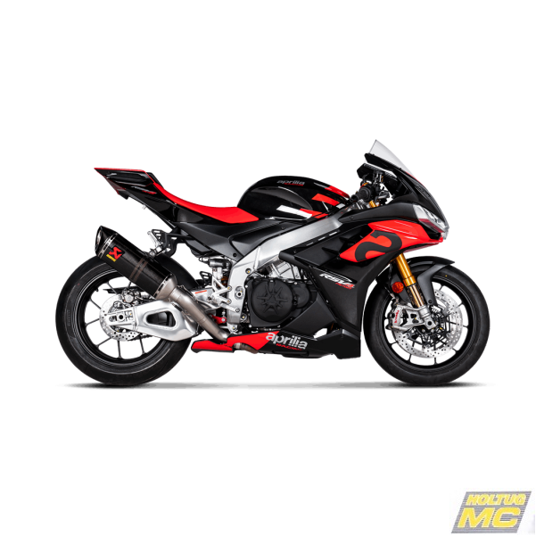 Akrapovic Aprilia RSV4 21-> Slip-On Line hexagonal lyddmper i carbon