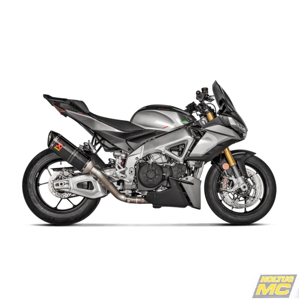 Akrapovic Aprilia Tuono V4 21-> Slip-On Line hexagonal lyddmper i carbon