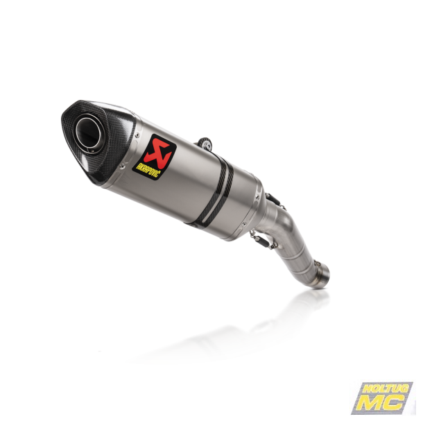 Akrapovic Aprilia Tuono V4 21-> Slip-On Line med hexagonal lydd�mper i titanium.