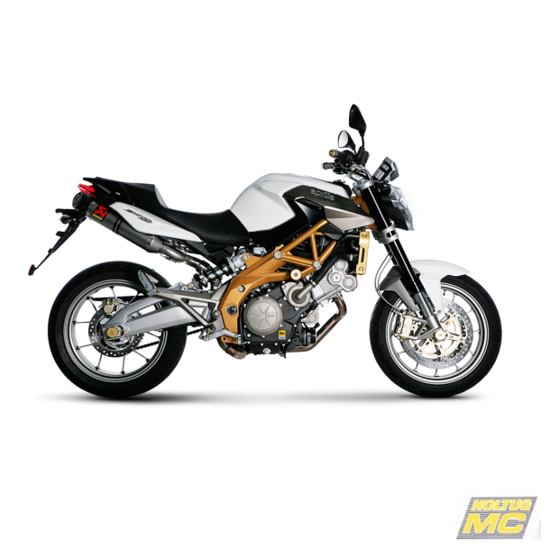 Akrapovic Aprilia SHIVER 750/GT 08-09 Slip-On Line ovale lydd�mpere i titanium (EC godkendt)