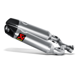 Akrapovic Aprilia SHIVER 750/GT 08-09 Slip-On Line ovale lydd�mpere i titanium (EC godkendt)