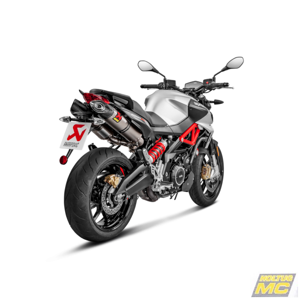 Akrapovic Aprilia SHIVER 900 17-20 Slip-On Line ovale lydd�mpere i titanium (ECE godkendt)