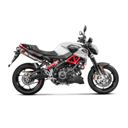 Akrapovic Aprilia SHIVER 900 17-20 Slip-On Line ovale lydd�mpere i titanium (ECE godkendt)