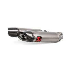 Akrapovic Aprilia SHIVER 900 17-20 Slip-On Line ovale lydd�mpere i titanium (ECE godkendt)