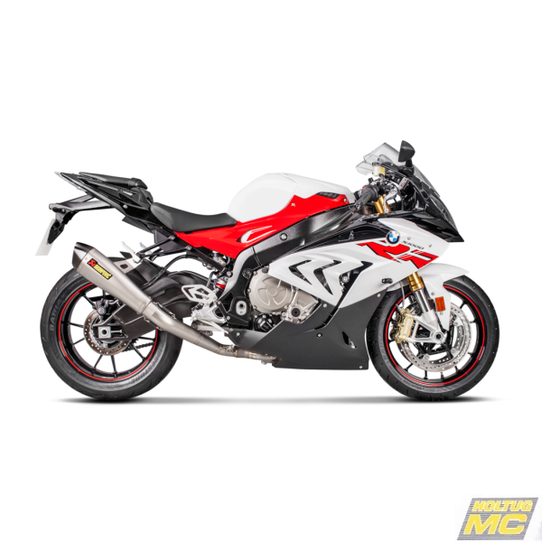 Akrapovic BMW S1000RR 15-18 Racing Line 4/2/1 hexagonal lydd�mper i titanium forr�r i rustfri