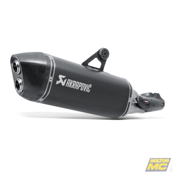 Akrapovic BMW R1200GS Adventure 14-16 Slip-On Line hexagonal lydd�mper titanium/sort (EC godkendt)