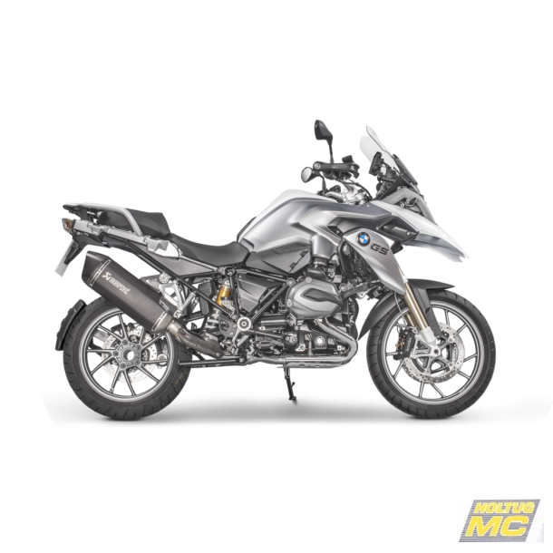 Akrapovic BMW R1200GS 13-18 Slip-On Line hexagonal lyddmper i titanium/sort (ECE-godkendt)