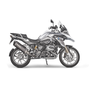 Akrapovic BMW R1200GS Adventure 14-18 Slip-On Line hexagonal lyddmper titanium/sort (ECE-godkendt)