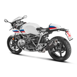 Akrapovic BMW R NineT Racer 17-> Slip-On Line lydd�mper i titanium/sort (ECE-godkendt)