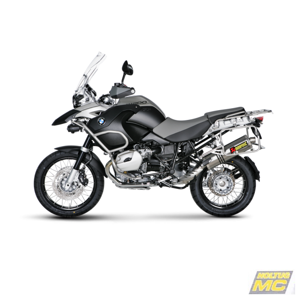 Akrapovic BMW R1200GS Adventure 04-09 Slip-On Line oval lydd�mper i titanium (EC godkendt)