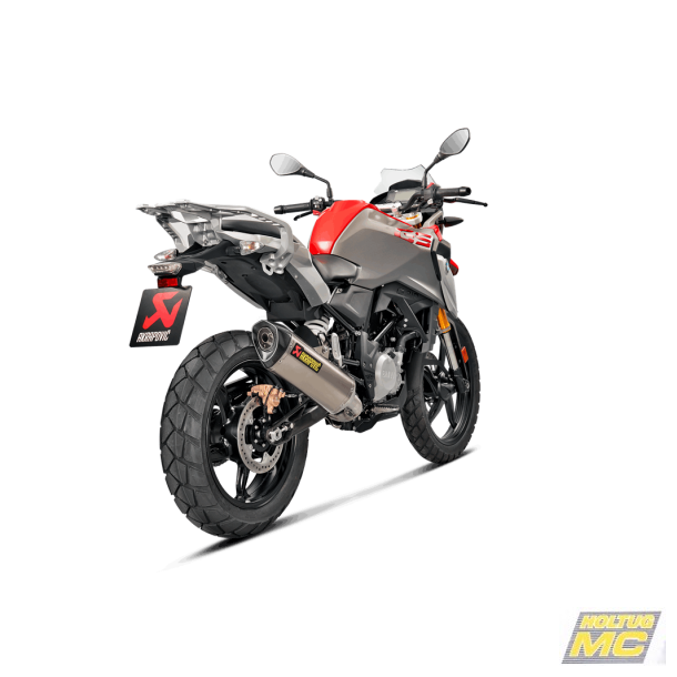 Akrapovic BMW G310GS 17-> Racing Line 1/1 hexagonal lyddmper og forrr i rustfri (ECE godkendt)