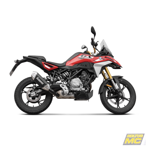 Akrapovic BMW F450 GS 26-> Slip-On Line hexagonal lydd�mper i rustfrit st�l/sort (ECE godkendt)