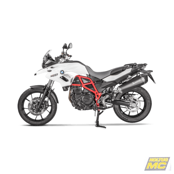Akrapovic BMW F700 GS 13-17 Slip-On Line hexagonal lyddmper i titanium/sort (ECE godkendt)
