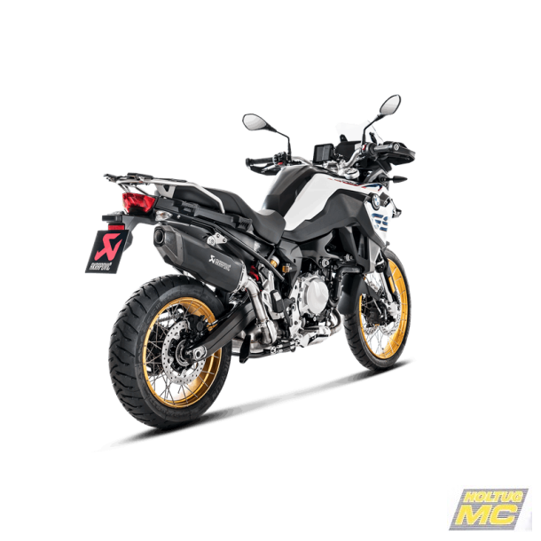 Akrapovic BMW F750GS 18-23 Slip-On Line hexagonal lyddmper i titanium/sort (ECE godkendt)