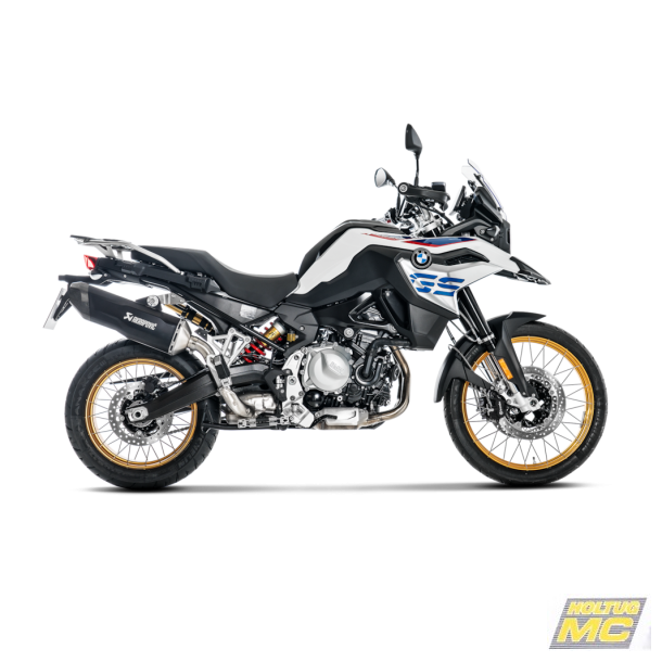 Akrapovic BMW F750GS 18-23 Slip-On Line hexagonal lydd�mper i titanium/sort (ECE godkendt)