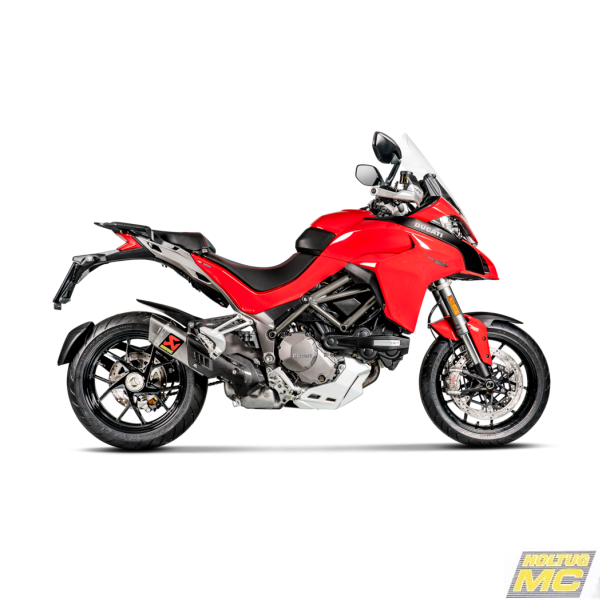Akrapovic Ducati Multistrada 1260/1260 S 18-20 Slip-On hexagonal lydd�mper i titanium (ECE godkendt)