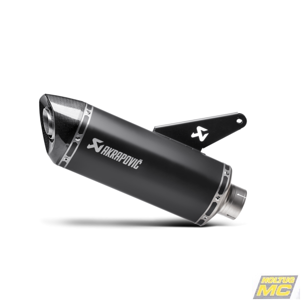 Akrapovic Ducati Monster 1200/1200S 14-16 Slip-On hexagonal lydd�mper i titanium/sort (ECE godkendt)