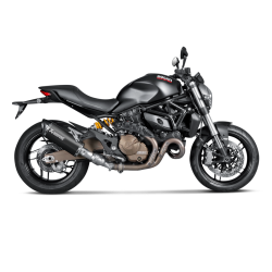 Akrapovic Ducati Monster 821 14-16 Slip-On Line hexagonal lydd�mper i titanium/sort (ECE godkendt)