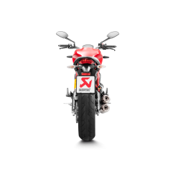 Akrapovic Ducati Monster 797 17-20 Slip-On Line dobbelt lydd�mper i titanium/sort