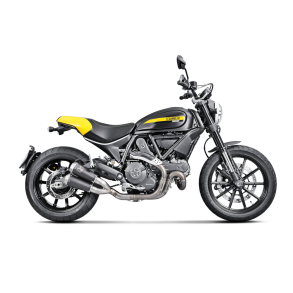 Akrapovic Ducati Scrambler Caf� 17-20 Slip-On Line dobbelt lydd�mper i titanium/sort