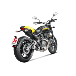 Akrapovic Ducati Scrambler Icon 15-20 Slip-On Line dobbelt lydd�mper i titanium/sort