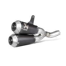 Akrapovic Ducati Scrambler Caf� 17-20 Slip-On Line dobbelt lydd�mper i titanium/sort