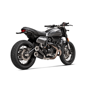 Akrapovic Ducati Scrambler 800 21-22 Slip-On Line dobbeltlyddmper i rustfri/sort