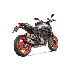 Akrapovic Ducati Monster 937 21-> Slip-On Line dobbeltlyddmper i titanium (ECE godkendt)