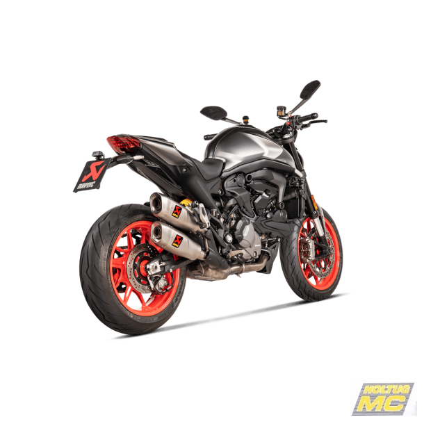 Akrapovic Ducati Monster 937 21-> Slip-On Line dobbeltlyddmper i titanium (ECE godkendt)