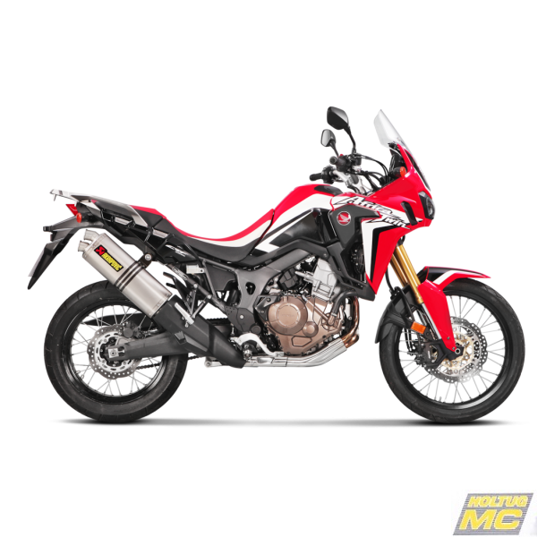 Akrapovic Honda CRF1000L A. T. 16-19 Slip-On Line hexagonal lydd�mper i titanium