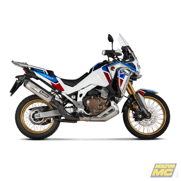 Akrapovic Honda CRF1100L A. T. Adv. Sport 20-23 Slip-On Line lyddæmper i titanium (ECE godkendt)