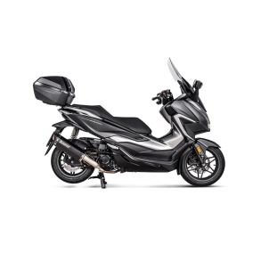 Akrapovic Honda Forza 350 21-> Slip-on Line i rustfri/sort (ECE godkendt)