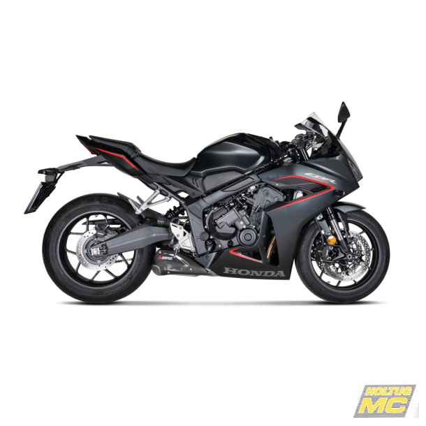 Akrapovic Honda CBR650R 19-26 Racing Line 4/2/1 med underliggende lydd�mper i rustfrit st�l/carbon (ECE-godkendt)