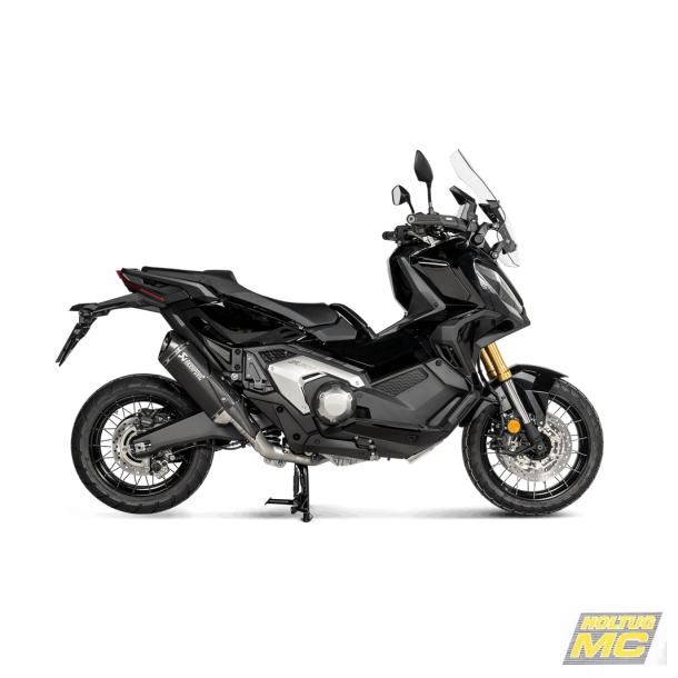 Akrapovic Honda X-ADV 750 24-> Slip-On Line hexagonal lyddmper i titanium/sort (ECE godkendt)