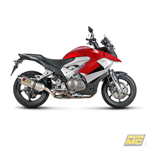 Akrapovic Honda VFR800X Crossrunner 11-14 Slip-On Line hexagonal lydd�mper i titanium(EC godkendt)