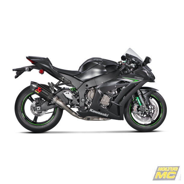 Akrapovic Kawasaki ZX-10R 16-20 Racing Line 4/2/1 rustfri forr�r og hexagonal lydd�mper i carbon 