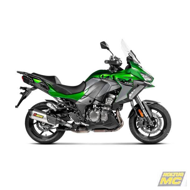 Akrapovic Kawasaki Versys 1000 19-> Slip-On Line hexagonal lydd�mper i titanium (ECE godkendt)